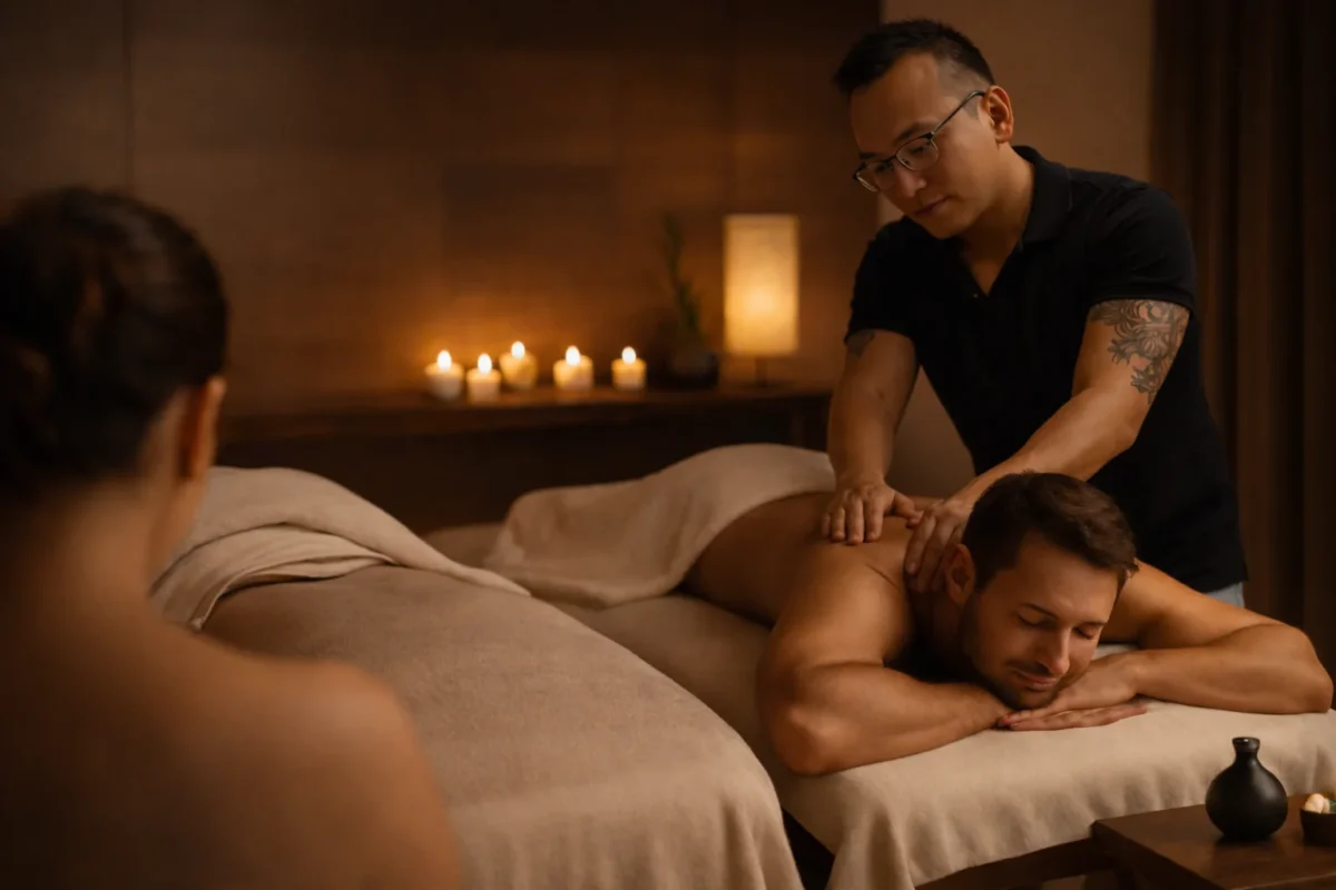 Duo massage Friesland | Samen ontspannen in Sneek Duo massage Friesland in een rustige massagekamer